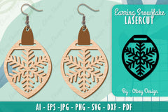 Snowflake Earring Lasercut SVG Bundle 153 - CraftNest - Digital Crafting and Art