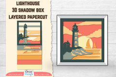 Lighthouse 3D Shadowbox Layered SVG Bundle 2 - CraftNest - Digital Crafting and Art