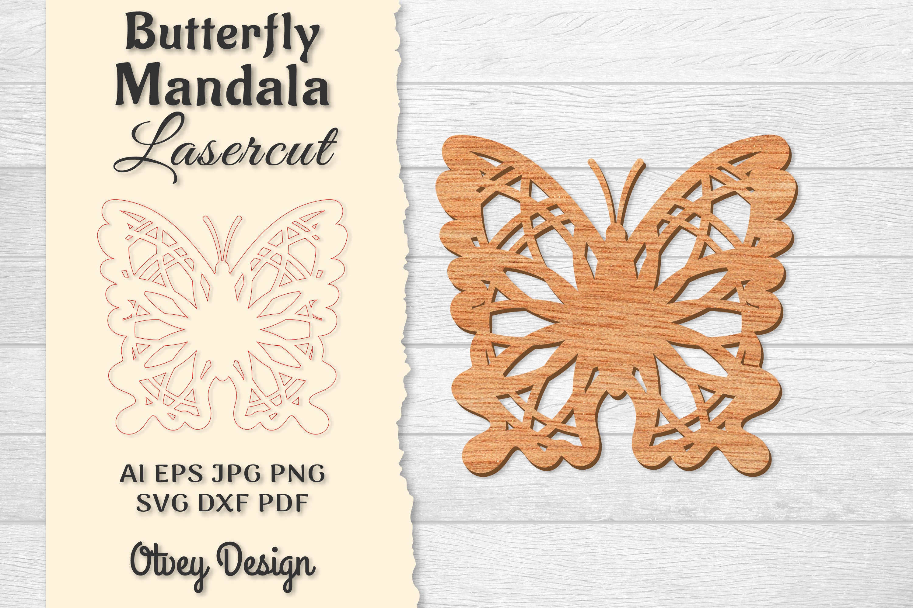 Butterfly Mandala Lasercut SVG Bundle 2 - CraftNest - Digital Crafting and Art
