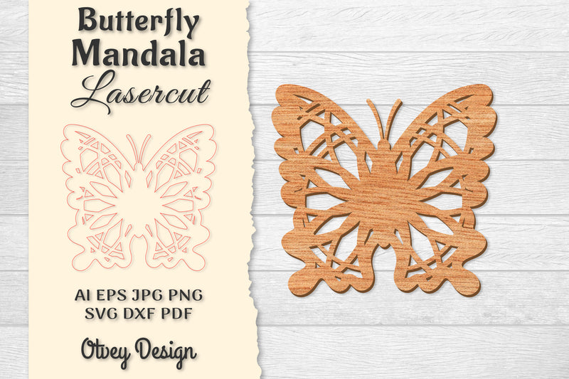 Butterfly Mandala Lasercut SVG Bundle 2 - CraftNest - Digital Crafting and Art