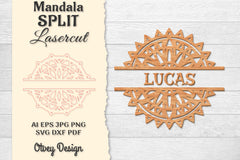 Mandala Split Lasercut SVG Bundle 2 - CraftNest - Digital Crafting and Art
