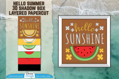 Hello Summer 3D Shadow Box Papercut SVG Bundle 4 - CraftNest - Digital Crafting and Art