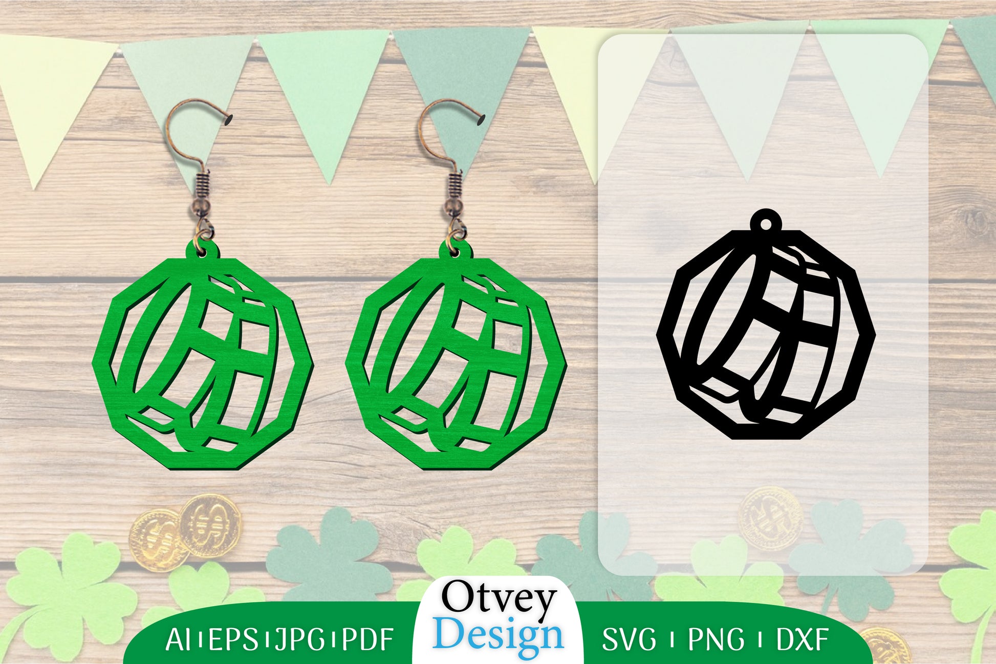 Earring St Patrick's Day Lasercut SVG Bundle 13 - CraftNest - Digital Crafting and Art