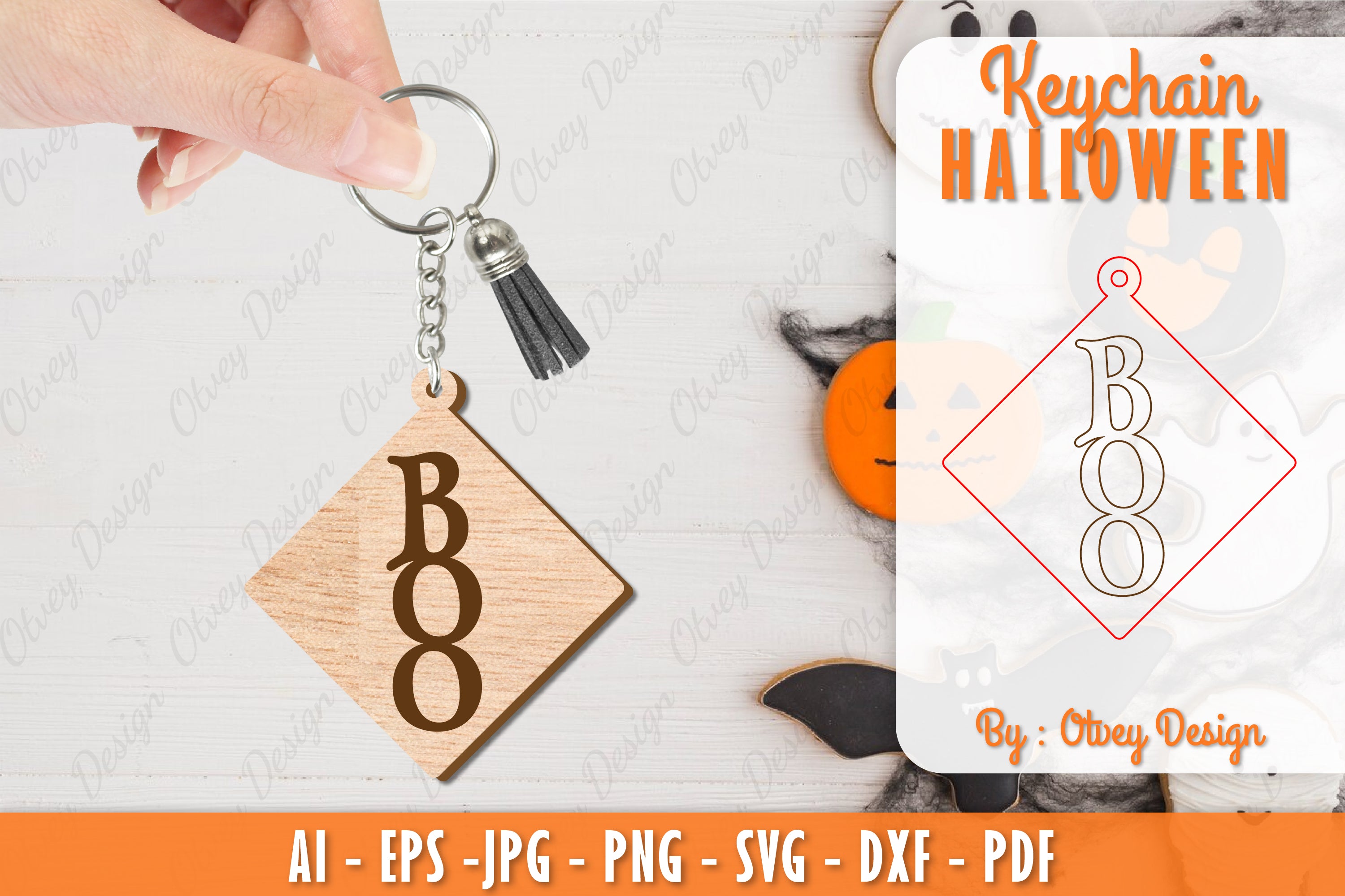Keychain Halloween Lasercut SVG Bundle 133 - CraftNest - Digital Crafting and Art