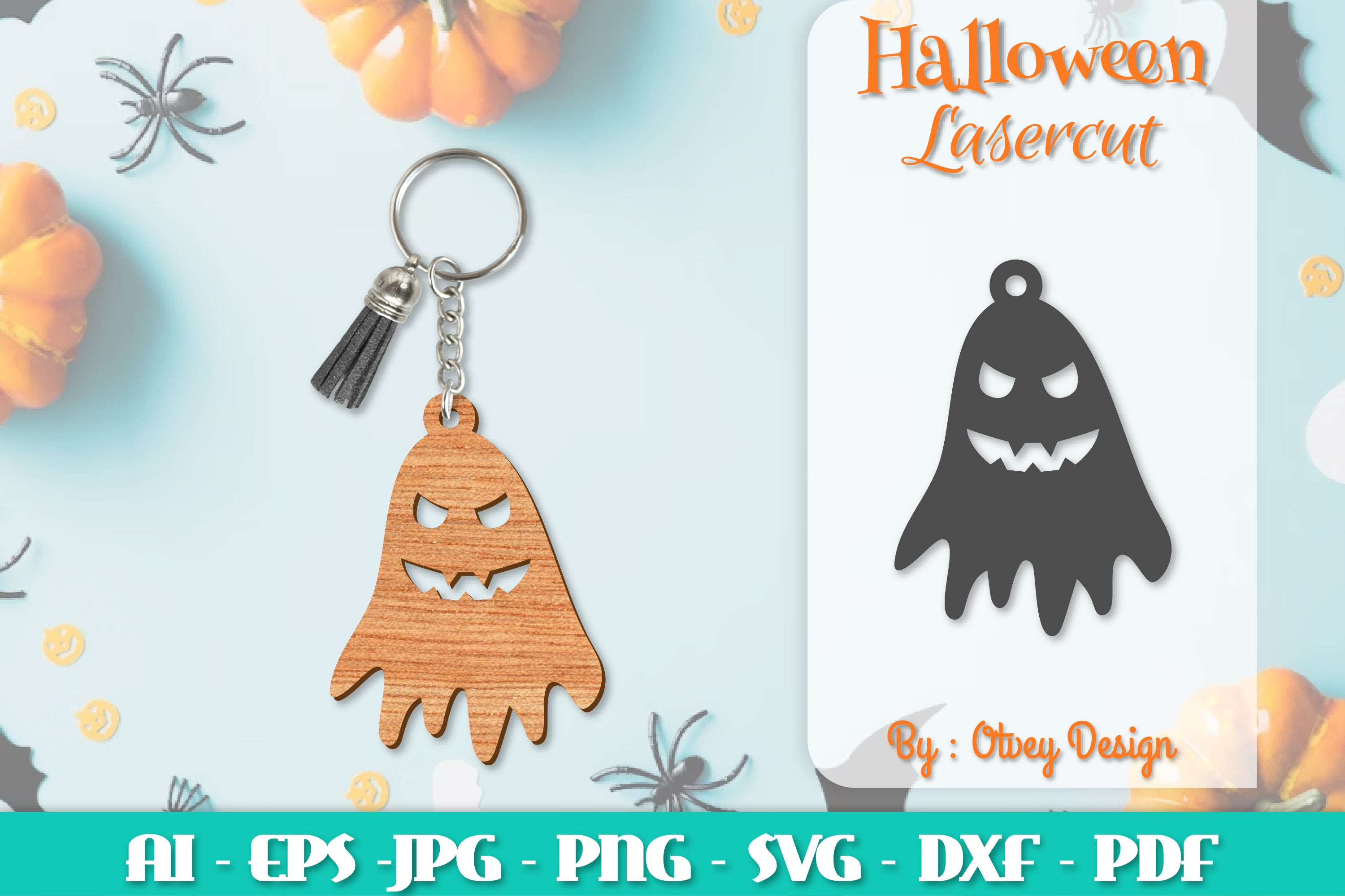 Keychain Halloween Lasercut SVG Bundle 253 - CraftNest - Digital Crafting and Art