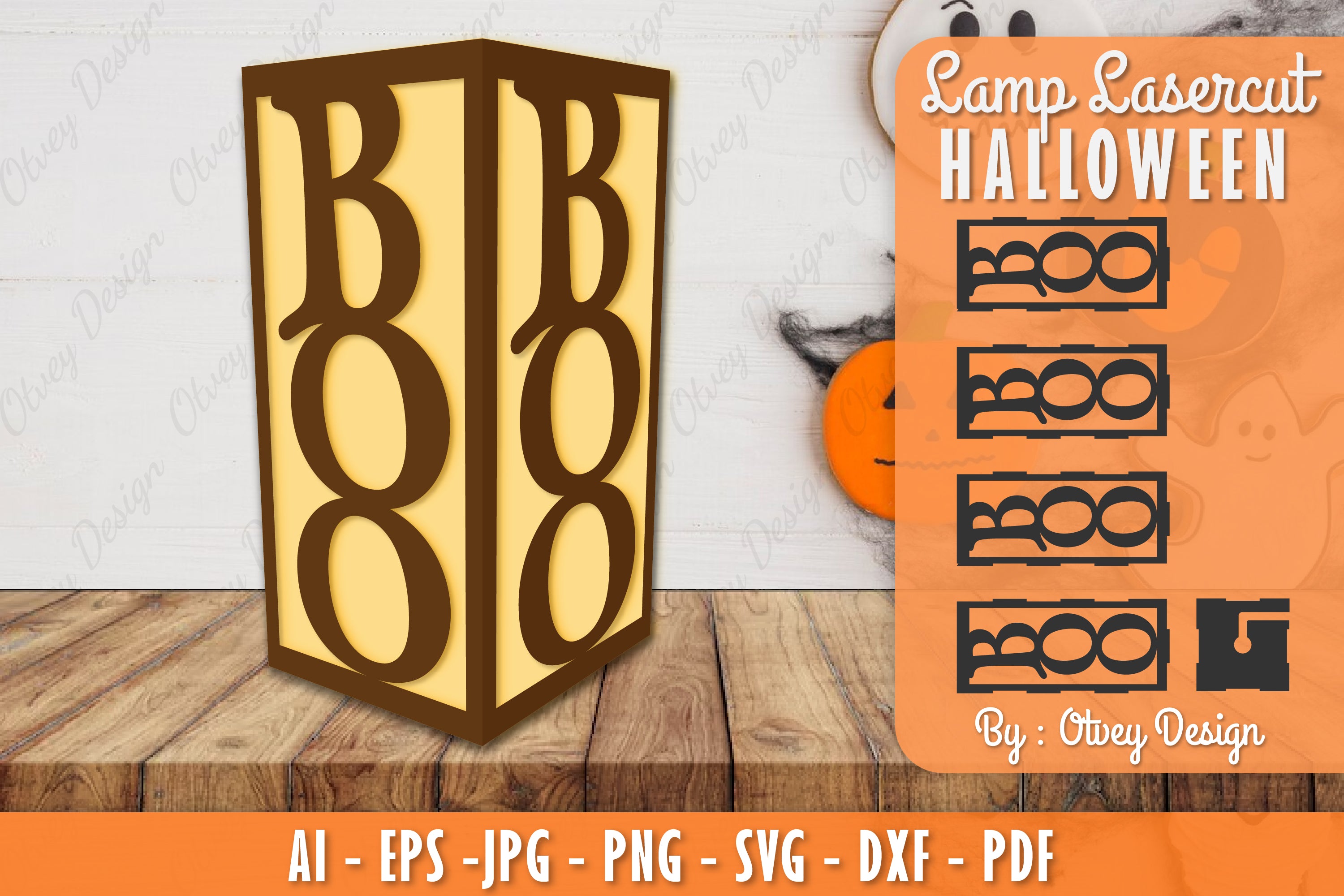 Halloween Lamp Lasercut SVG Bundle
