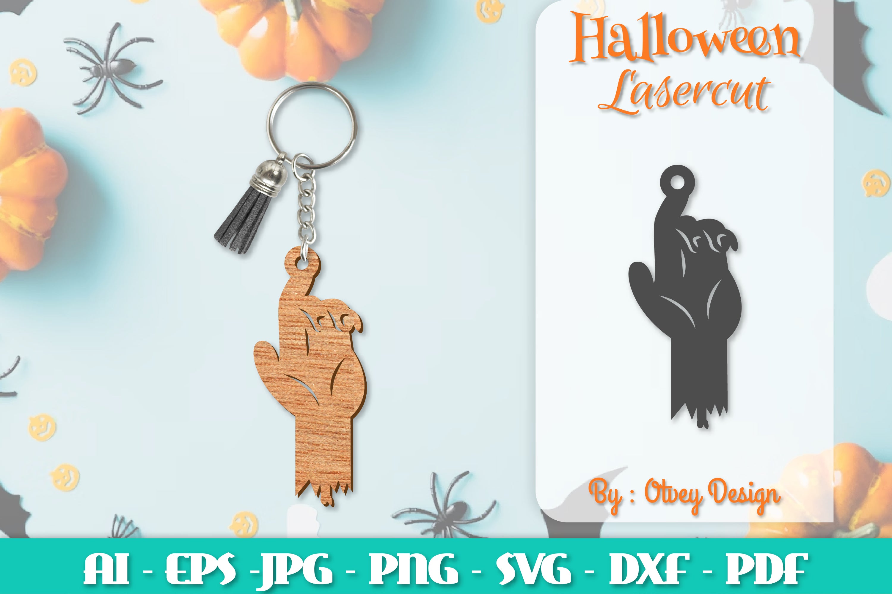 Keychain Halloween Lasercut SVG Bundle 254 - CraftNest - Digital Crafting and Art