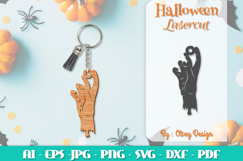 Keychain Halloween Lasercut SVG Bundle 255 - CraftNest - Digital Crafting and Art