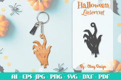Keychain Halloween Lasercut SVG Bundle 256 - CraftNest - Digital Crafting and Art