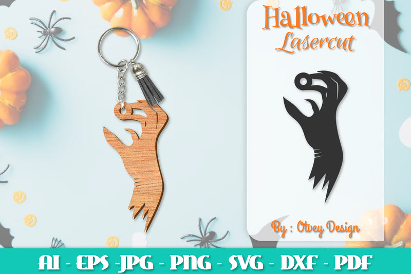 Keychain Halloween Lasercut SVG Bundle 257 - CraftNest - Digital Crafting and Art