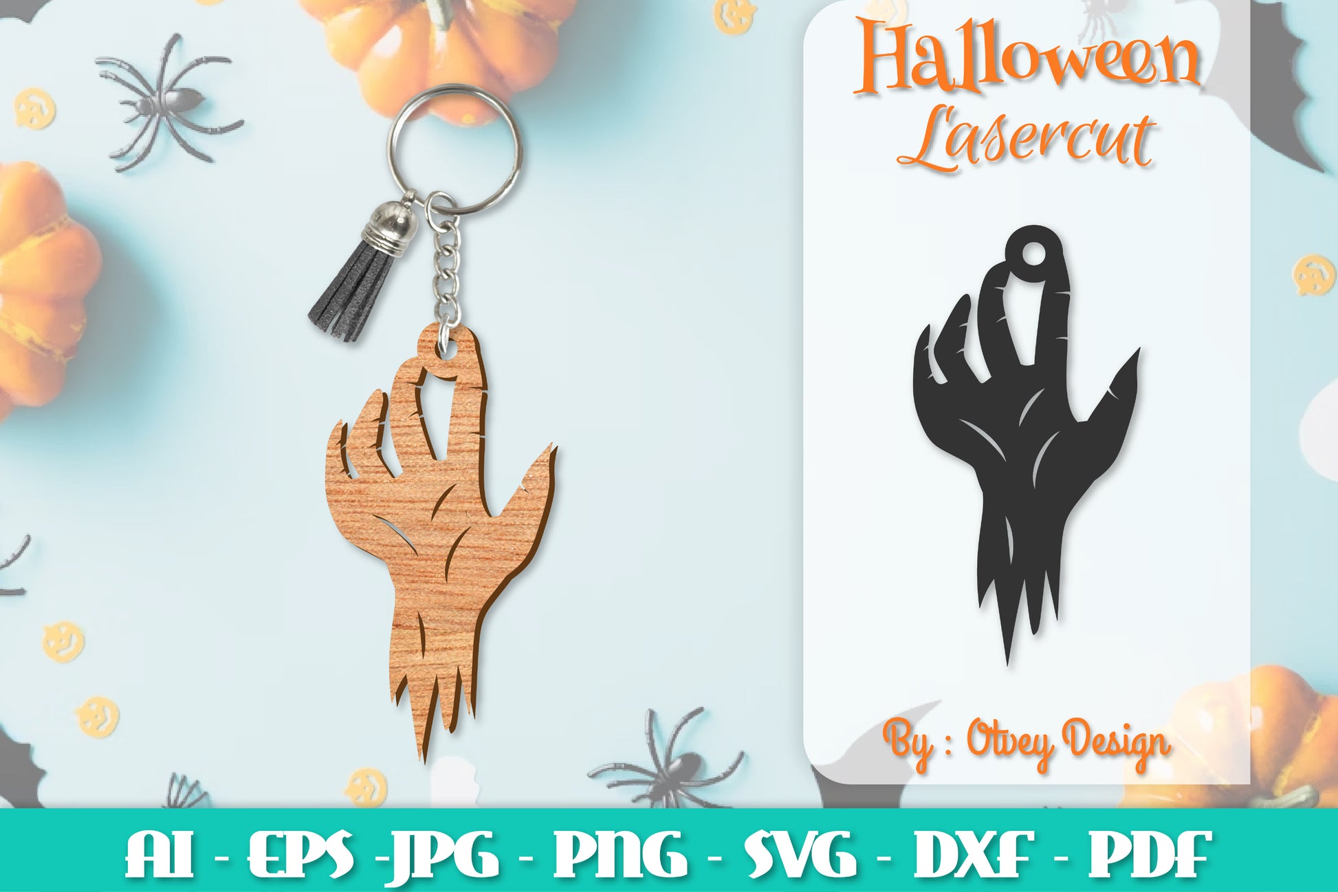 Keychain Halloween Lasercut SVG Bundle 258 - CraftNest - Digital Crafting and Art