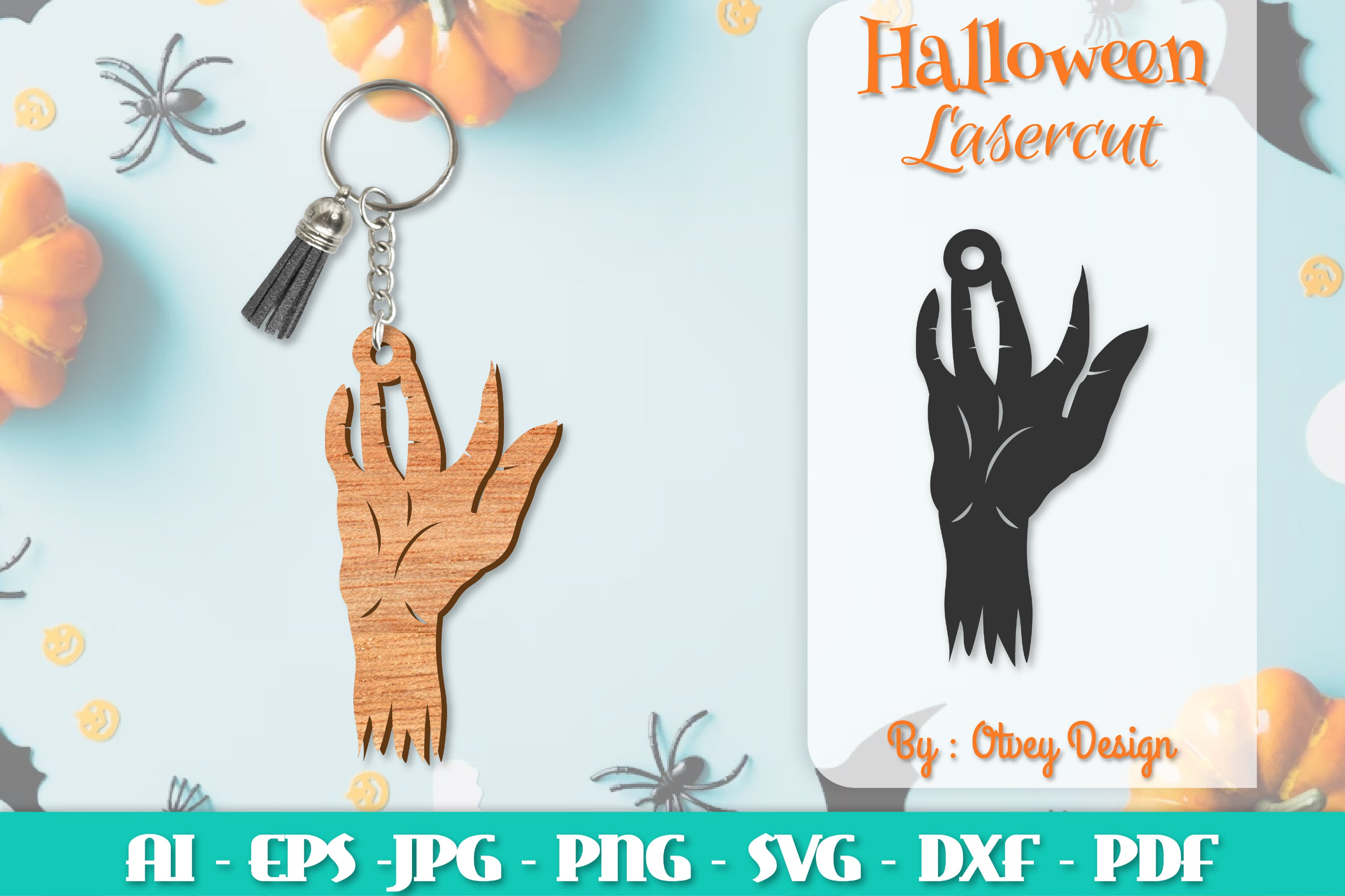 Halloween Keychain Lasercut SVG Bundle 313 - CraftNest - Digital Crafting and Art