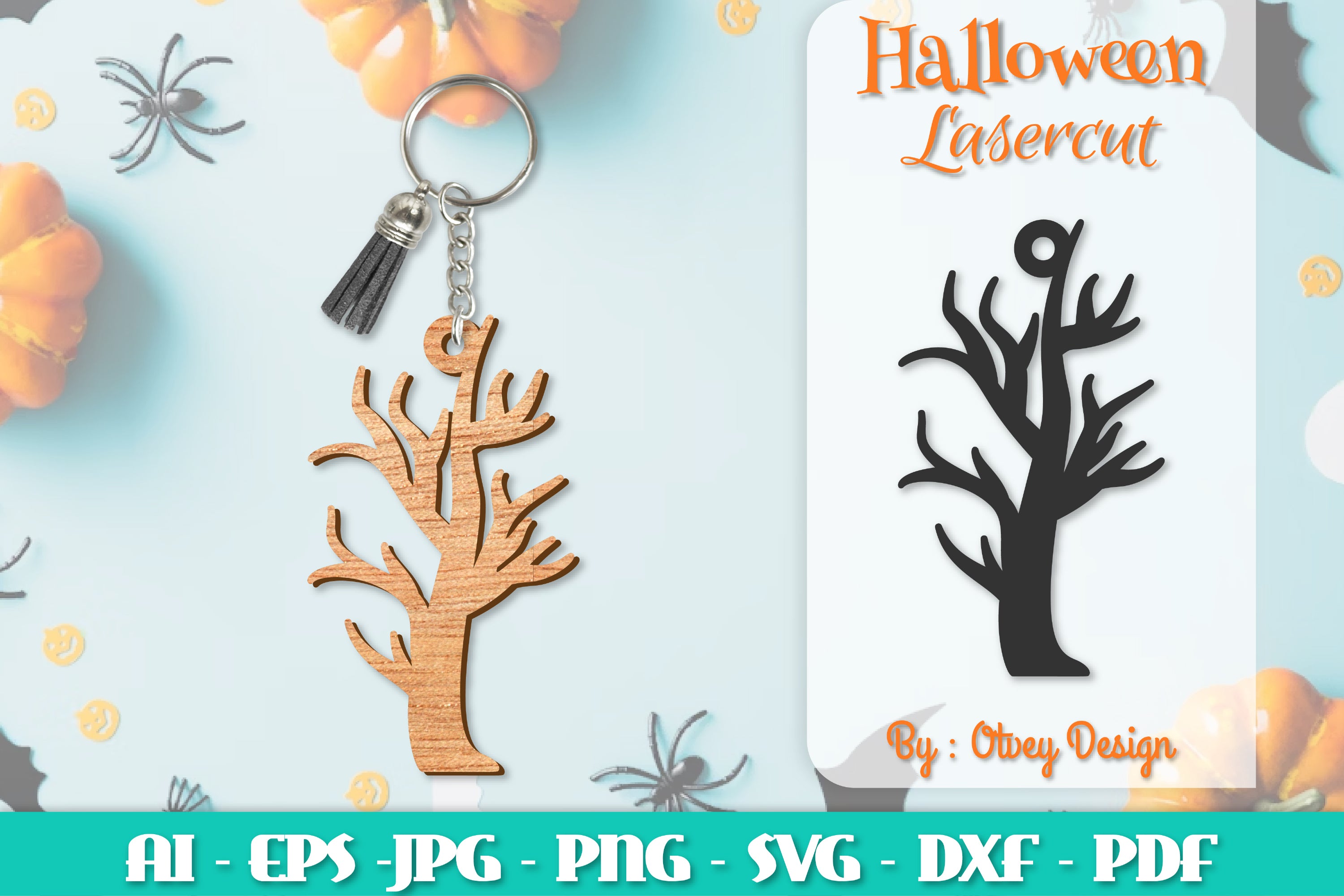 Keychain Halloween Lasercut SVG Bundle 259 - CraftNest - Digital Crafting and Art