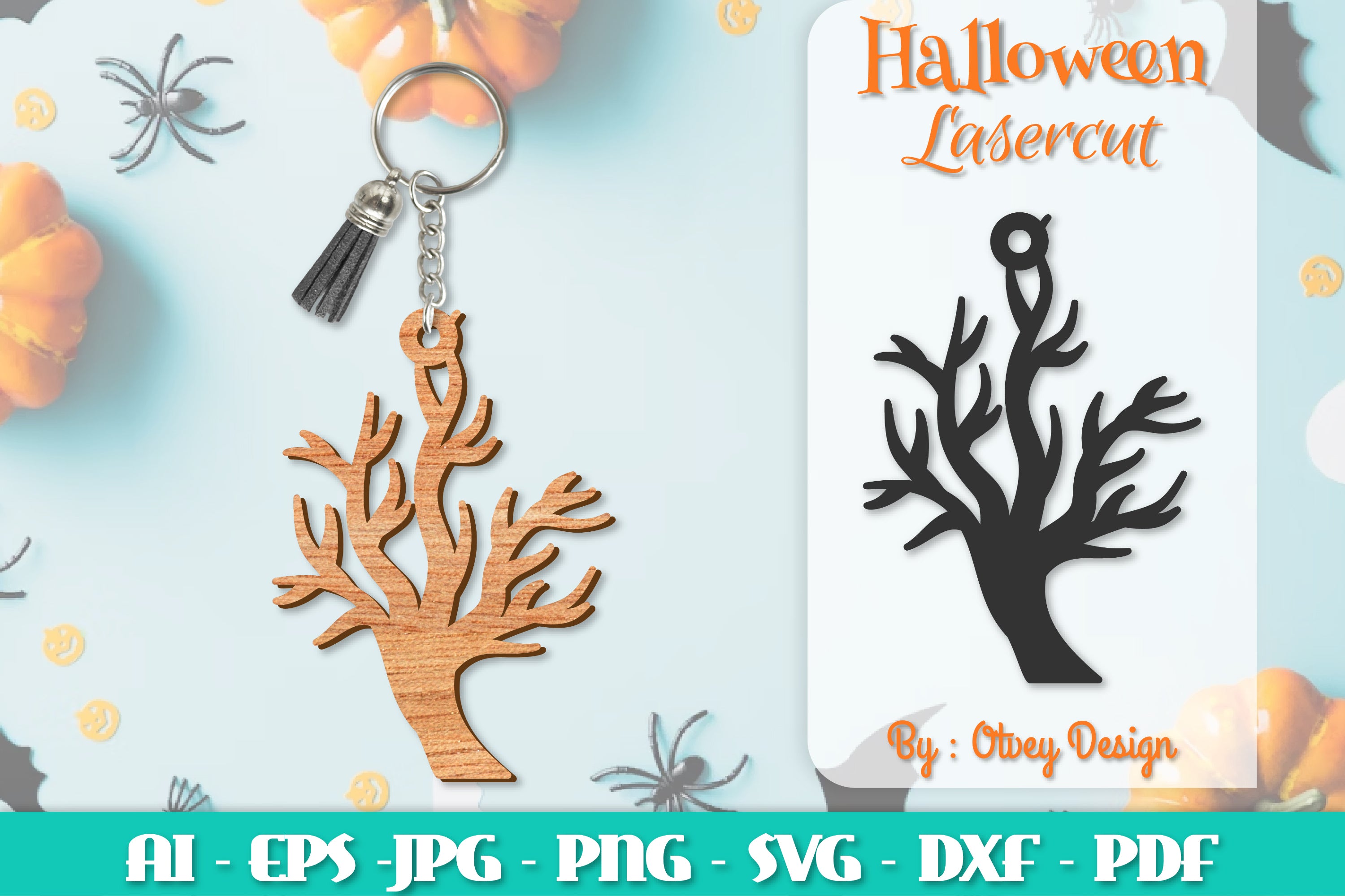 Keychain Halloween Lasercut SVG Bundle 260 - CraftNest - Digital Crafting and Art