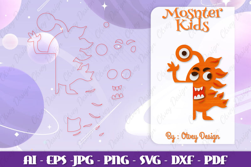 Monster Kids Corner Door Lasercut SVG Bundle 3 - CraftNest - Digital Crafting and Art