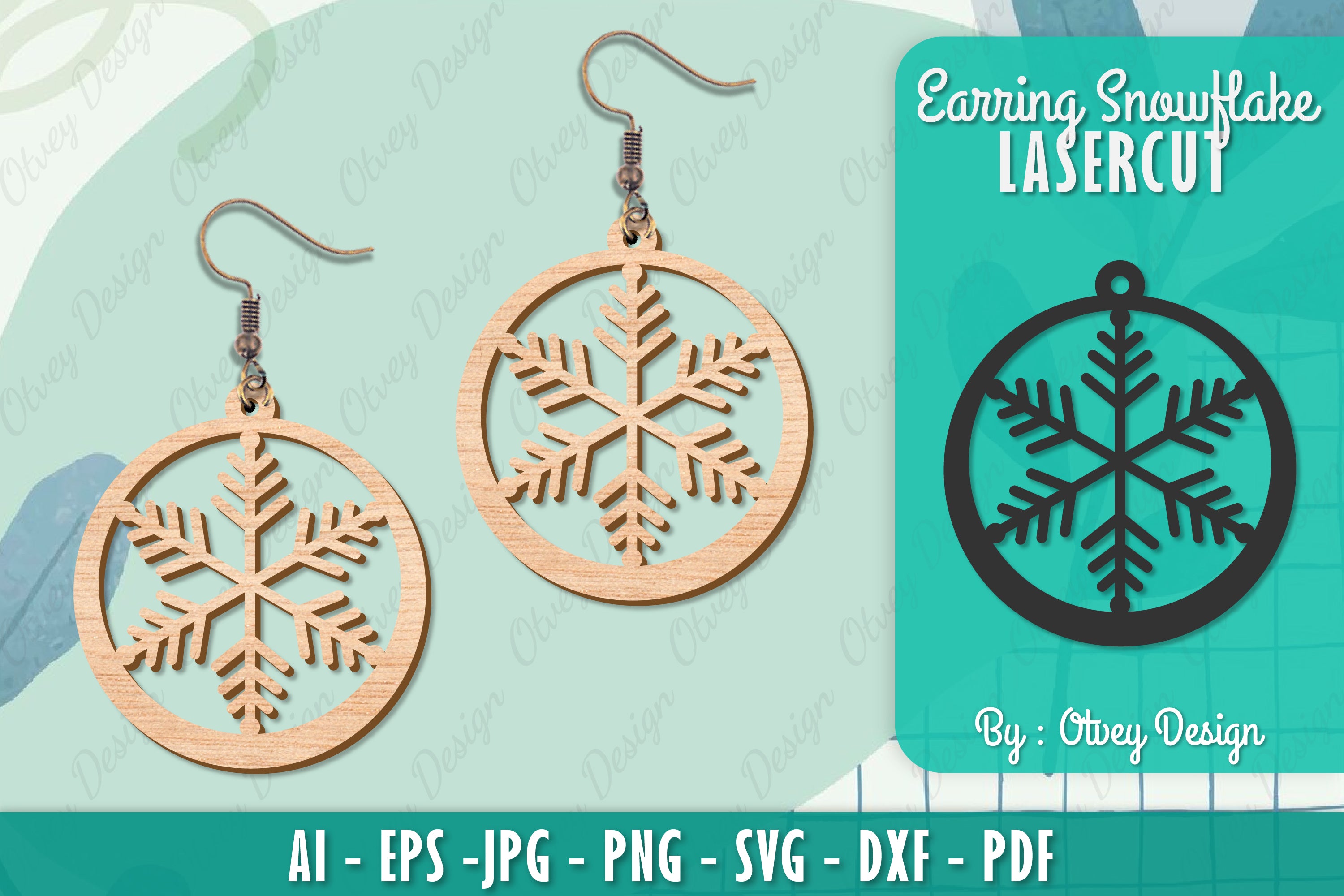 Snowflake Earring Lasercut SVG Bundle 106 - CraftNest - Digital Crafting and Art