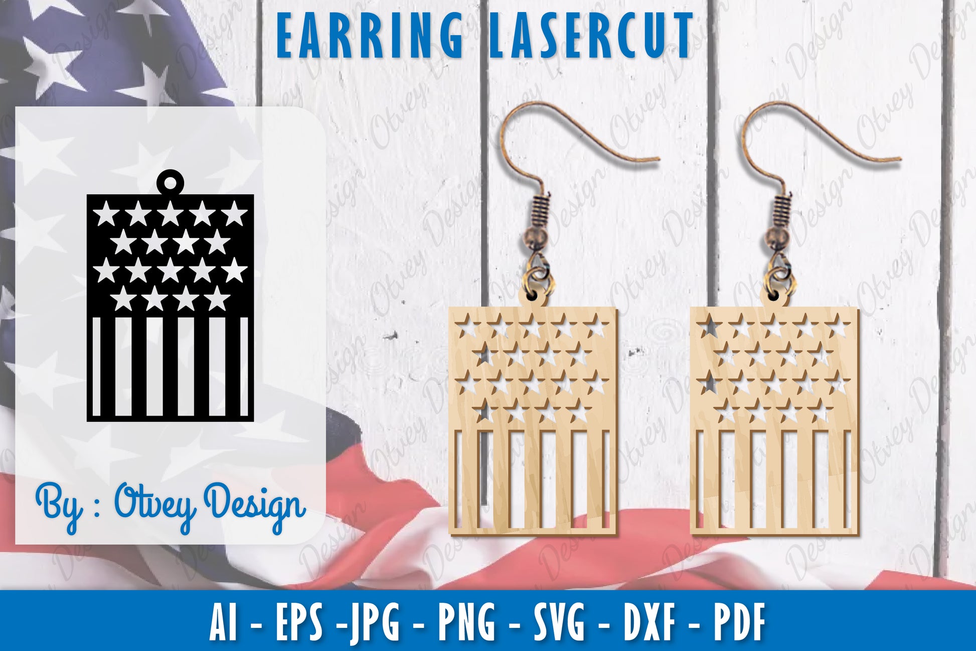 4th of July Earring SVG Bundle 23 - CraftNest - Digital Crafting and Art