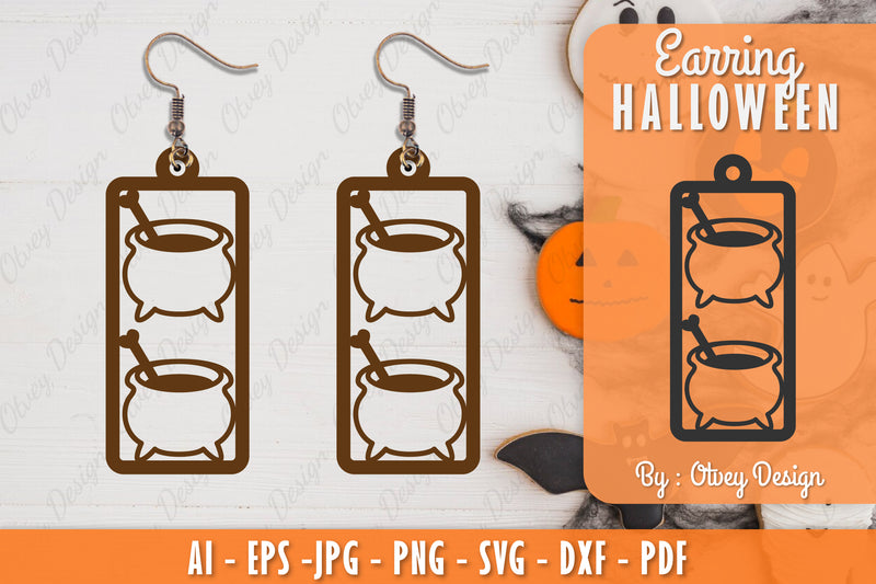 Earring Halloween Lasercut SVG Bundle 53 - CraftNest - Digital Crafting and Art