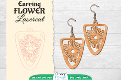 Earring Flower Lasercut SVG Bundle 62 - CraftNest - Digital Crafting and Art