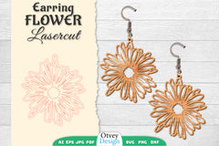 Earring Flower Lasercut SVG Bundle 3 - CraftNest - Digital Crafting and Art