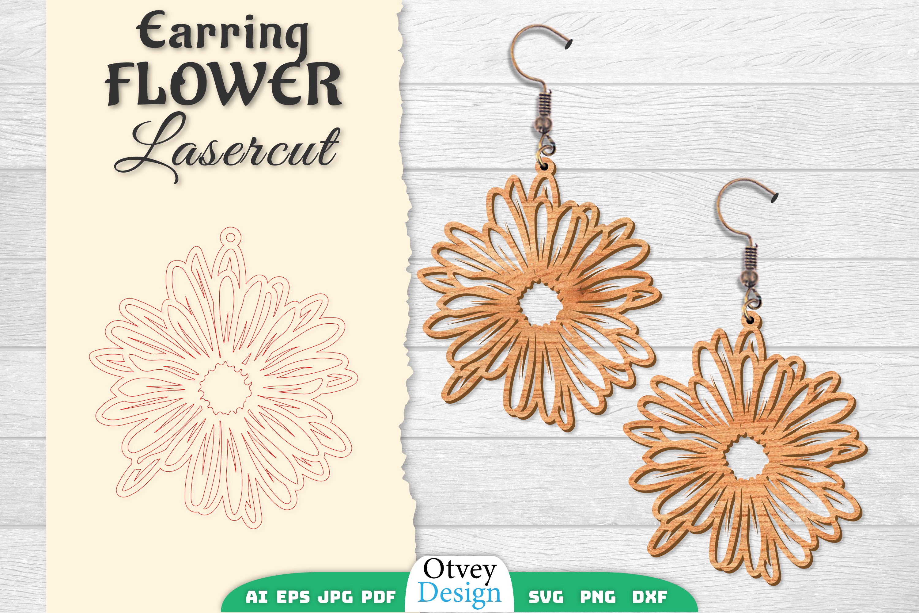 Earring Flower Lasercut SVG Bundle 3 - CraftNest - Digital Crafting and Art