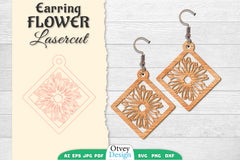 Earring Flower Lasercut SVG Bundle 32 - CraftNest - Digital Crafting and Art