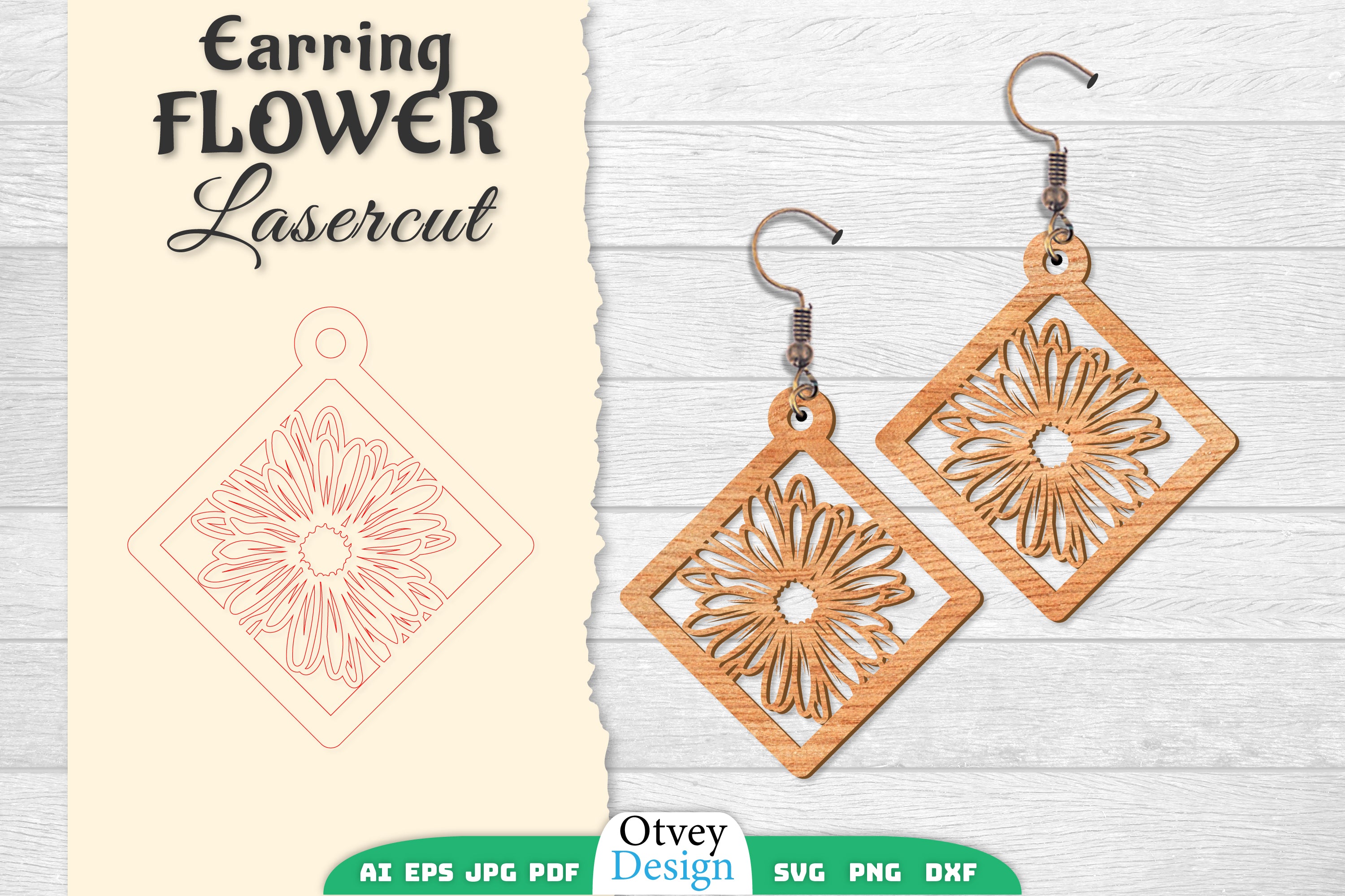 Earring Flower Lasercut SVG Bundle 32 - CraftNest - Digital Crafting and Art