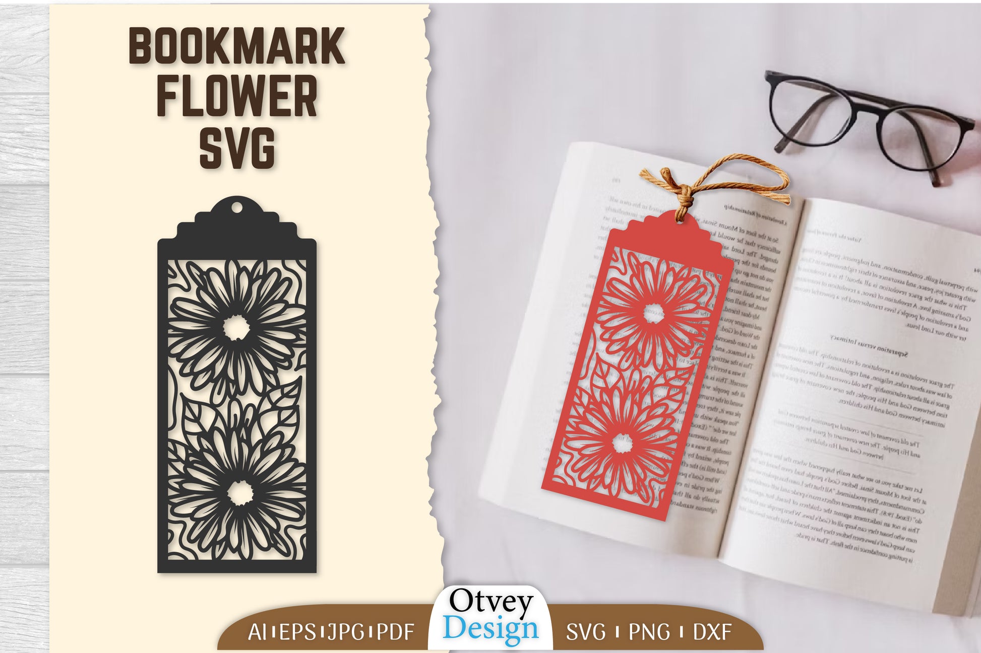 Bookmark Flower SVG Bundle 87 - CraftNest - Digital Crafting and Art