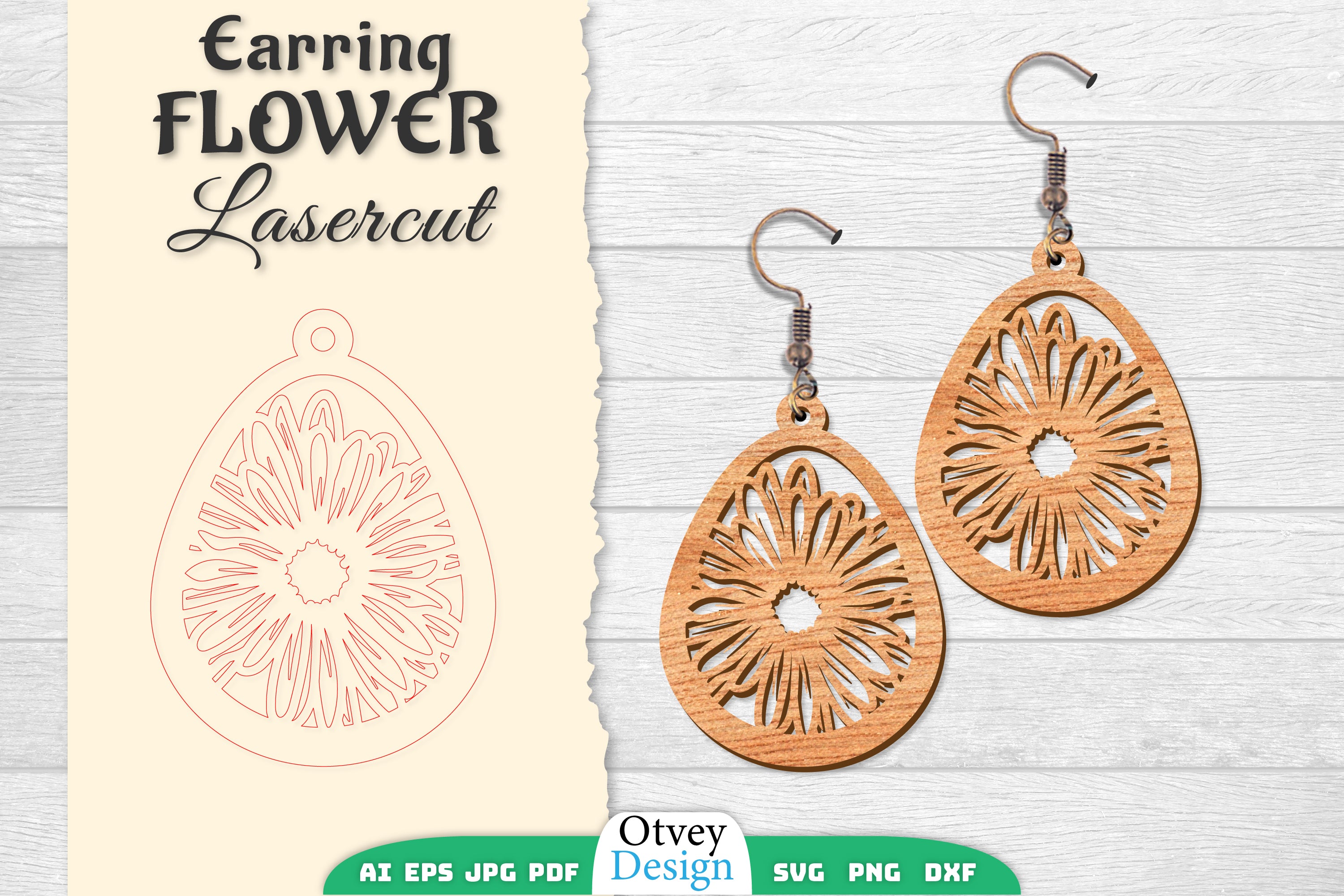 Earring Flower Lasercut SVG Bundle 47 - CraftNest - Digital Crafting and Art