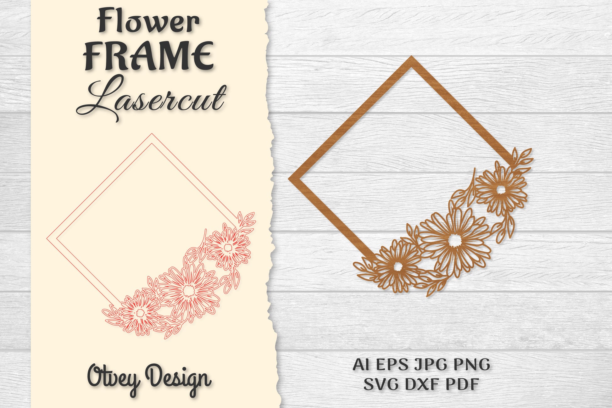 5 Frame Flower Lasercut SVG Bundle 3 - CraftNest - Digital Crafting and Art
