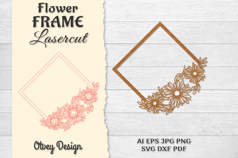 5 Frame Flower Lasercut SVG Bundle 3 - CraftNest - Digital Crafting and Art