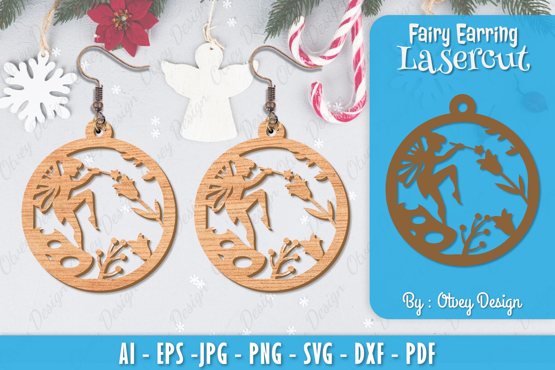 Fairy 3D Earring Lasercut SVG Bundle 3 - CraftNest - Digital Crafting and Art