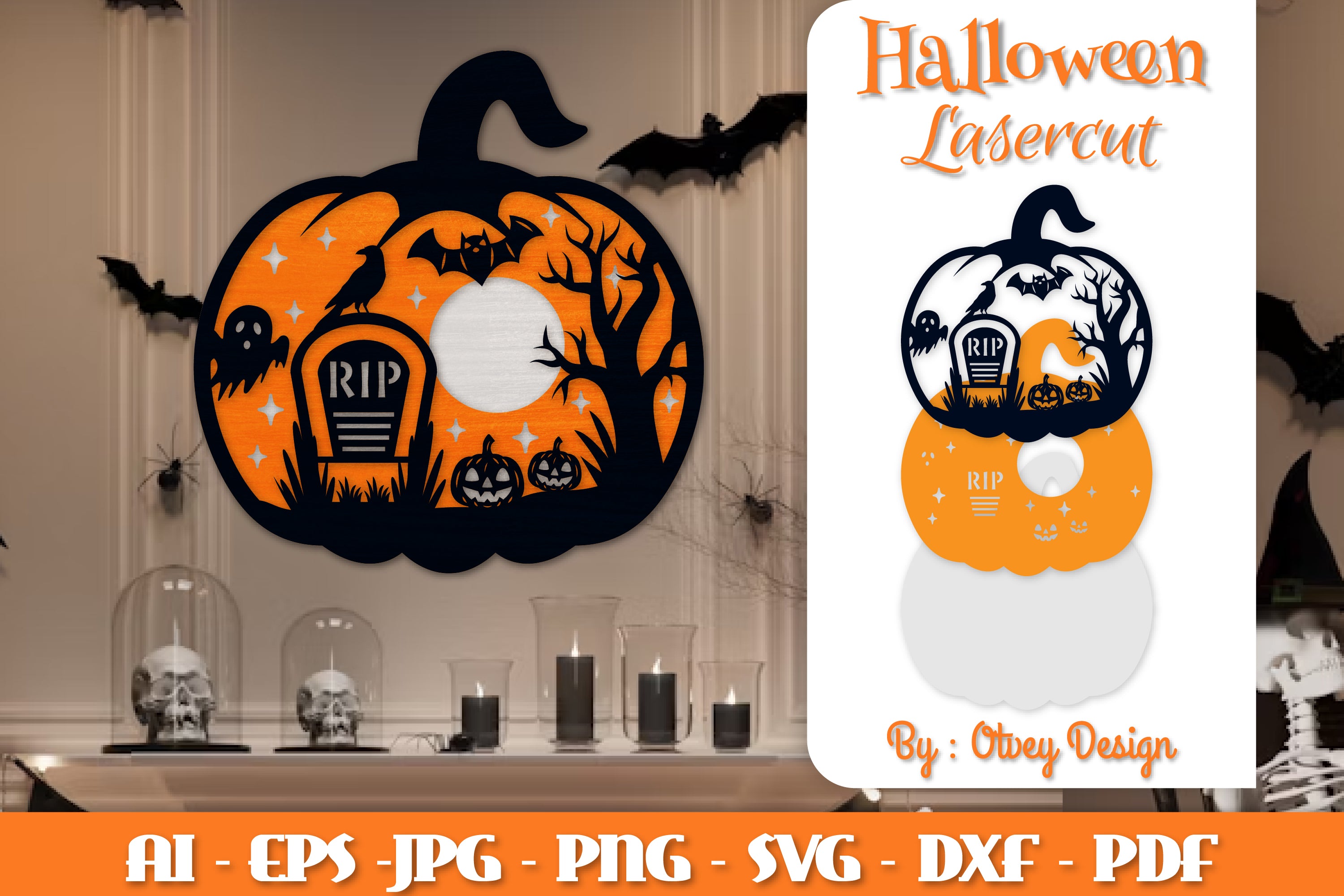 Halloween Pumpkins Lasercut SVG Bundle 3 - CraftNest - Digital Crafting and Art