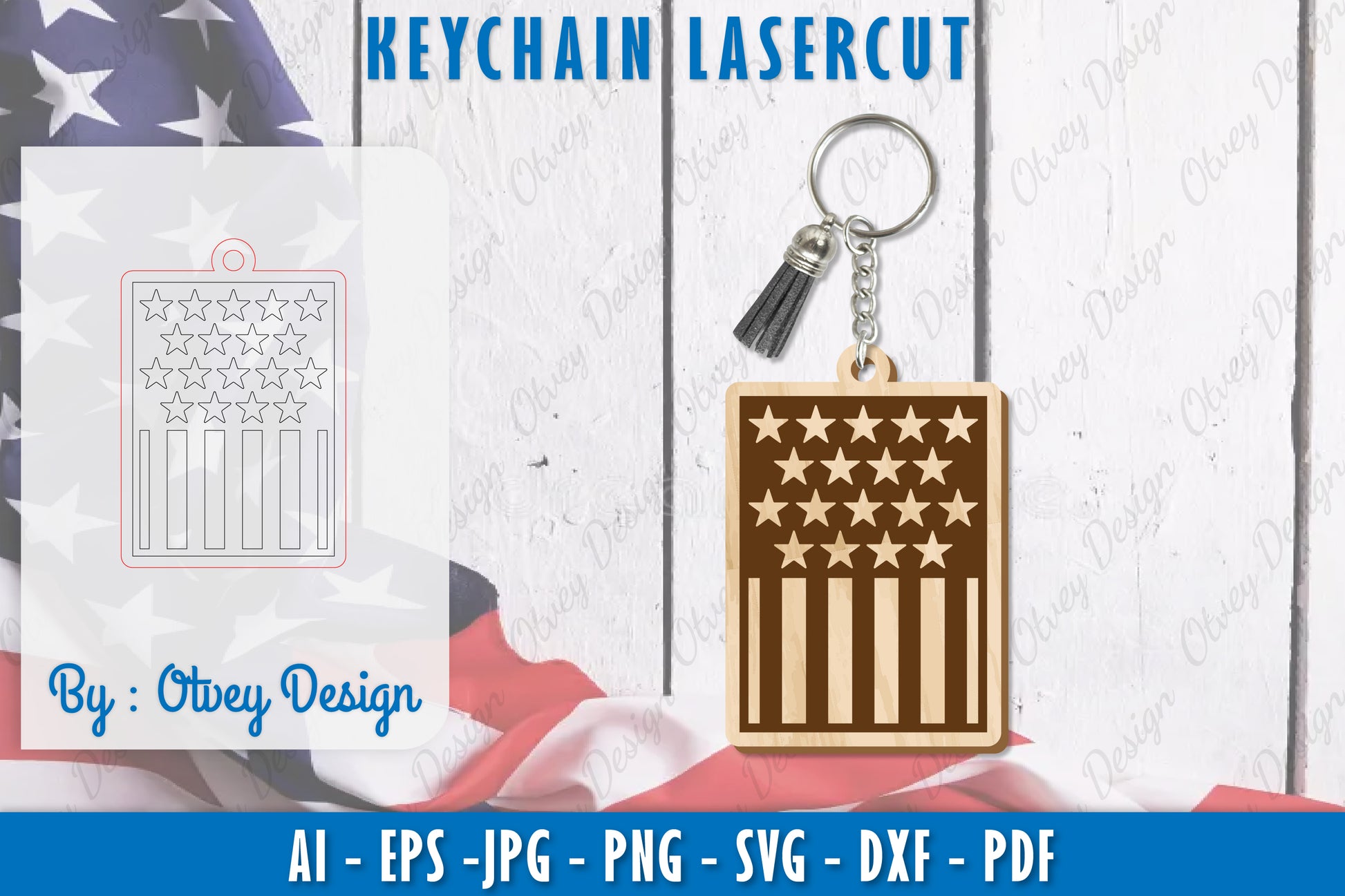 4th of July Keychain SVG Bundle 15 - CraftNest - Digital Crafting and Art
