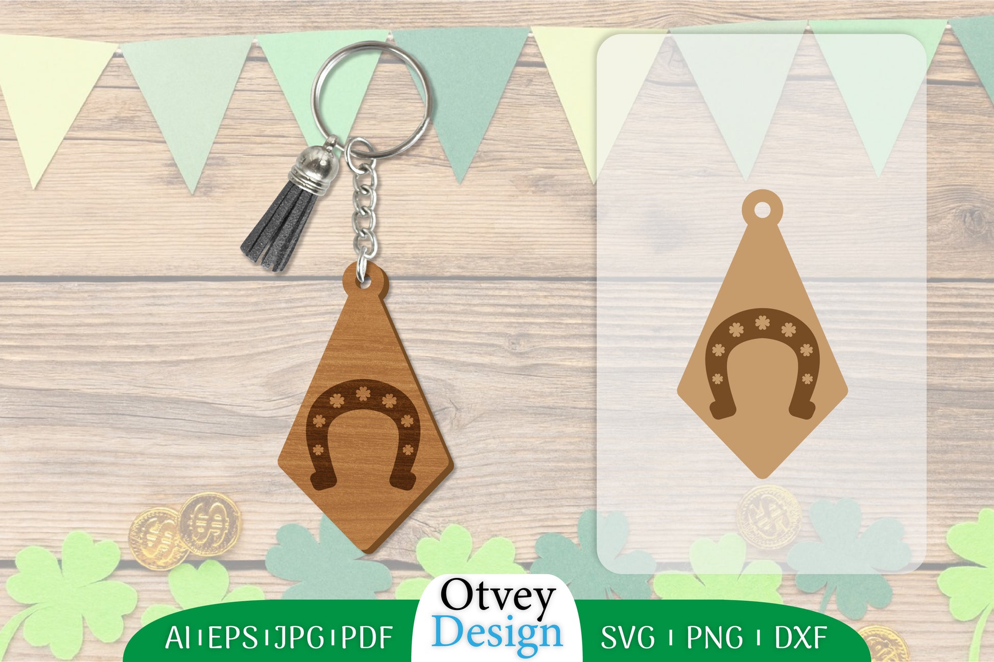 St Patrick's Day Keychain Lasercut SVG Bundle 29 - CraftNest - Digital Crafting and Art