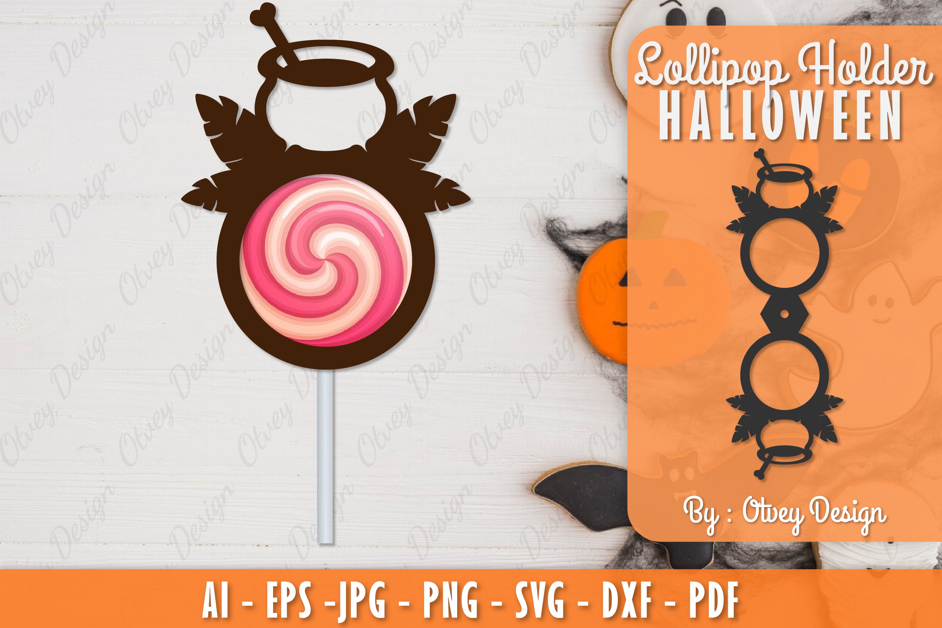 Halloween Lollipop Holder SVG Bundle 19 - CraftNest - Digital Crafting and Art