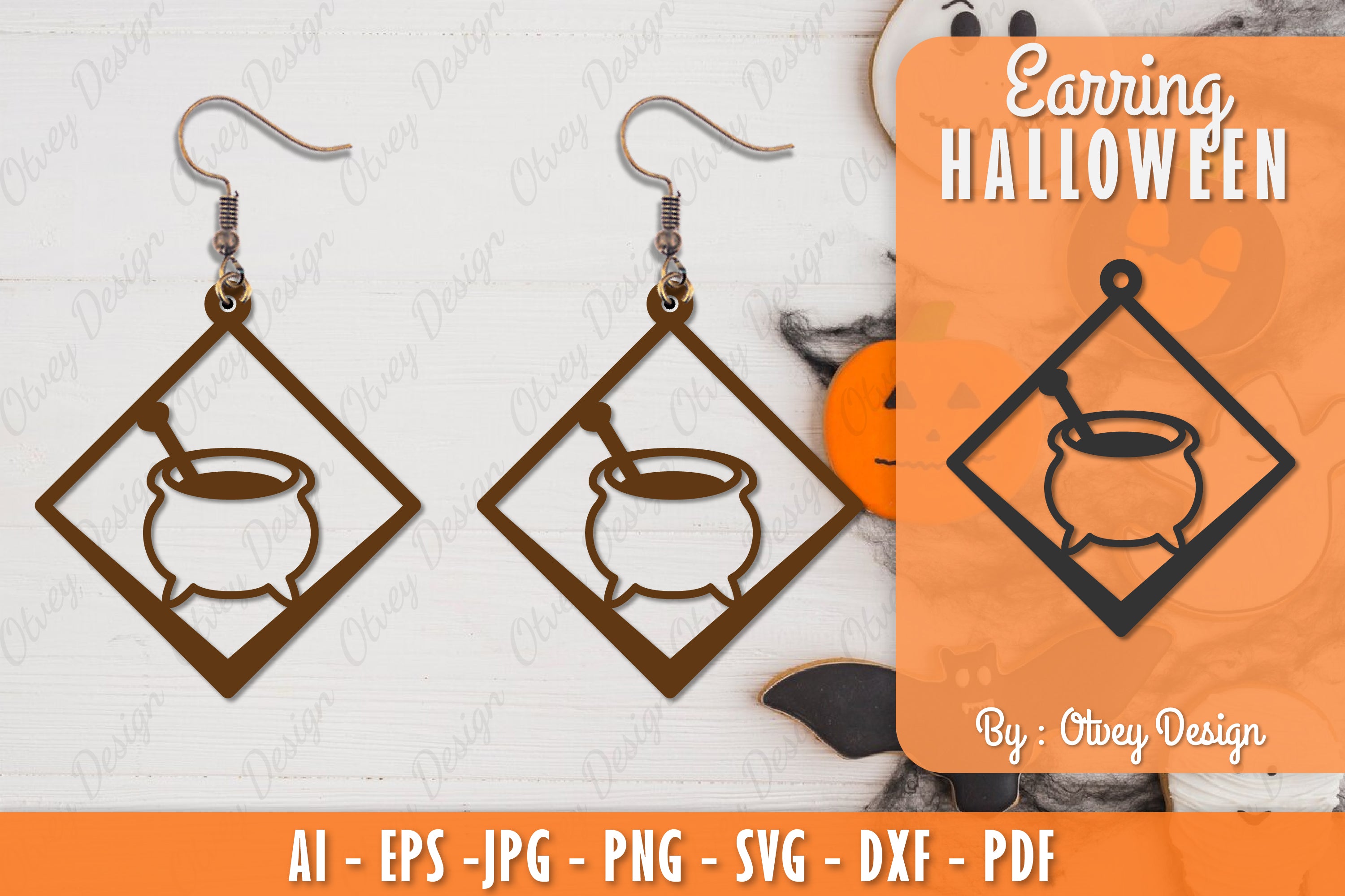 Earring Halloween Lasercut SVG Bundle 225 - CraftNest - Digital Crafting and Art