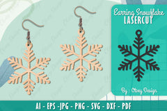 Snowflake Earring Lasercut SVG Bundle 10 - CraftNest - Digital Crafting and Art