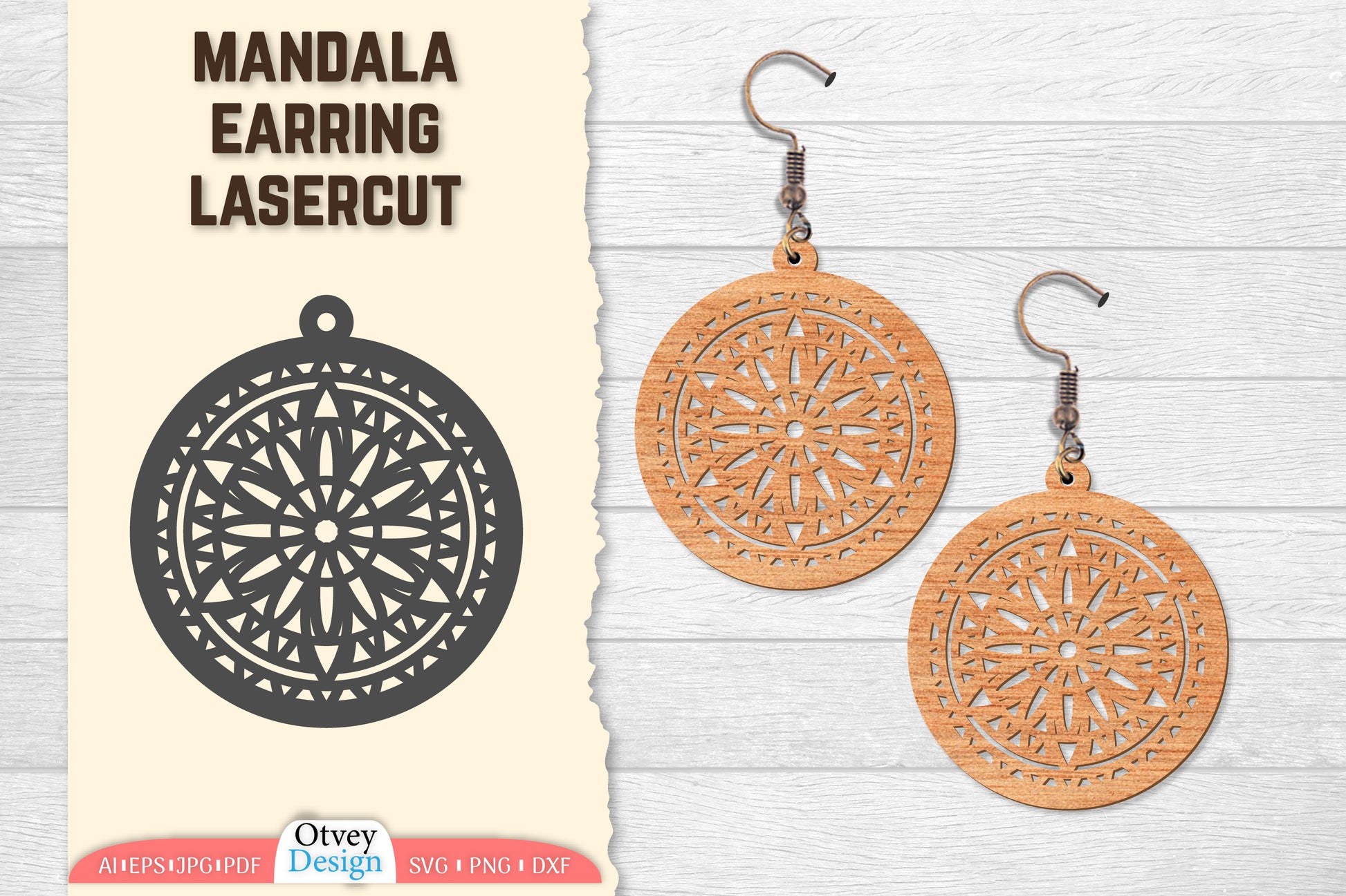 Earring Mandala Lasercut SVG Bundle 18 - CraftNest - Digital Crafting and Art