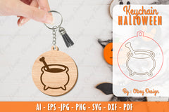 Keychain Halloween Lasercut SVG Bundle 49 - CraftNest - Digital Crafting and Art