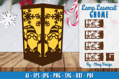 Christmas Gnome Lamp Lasercut SVG Bundle 3 - CraftNest - Digital Crafting and Art