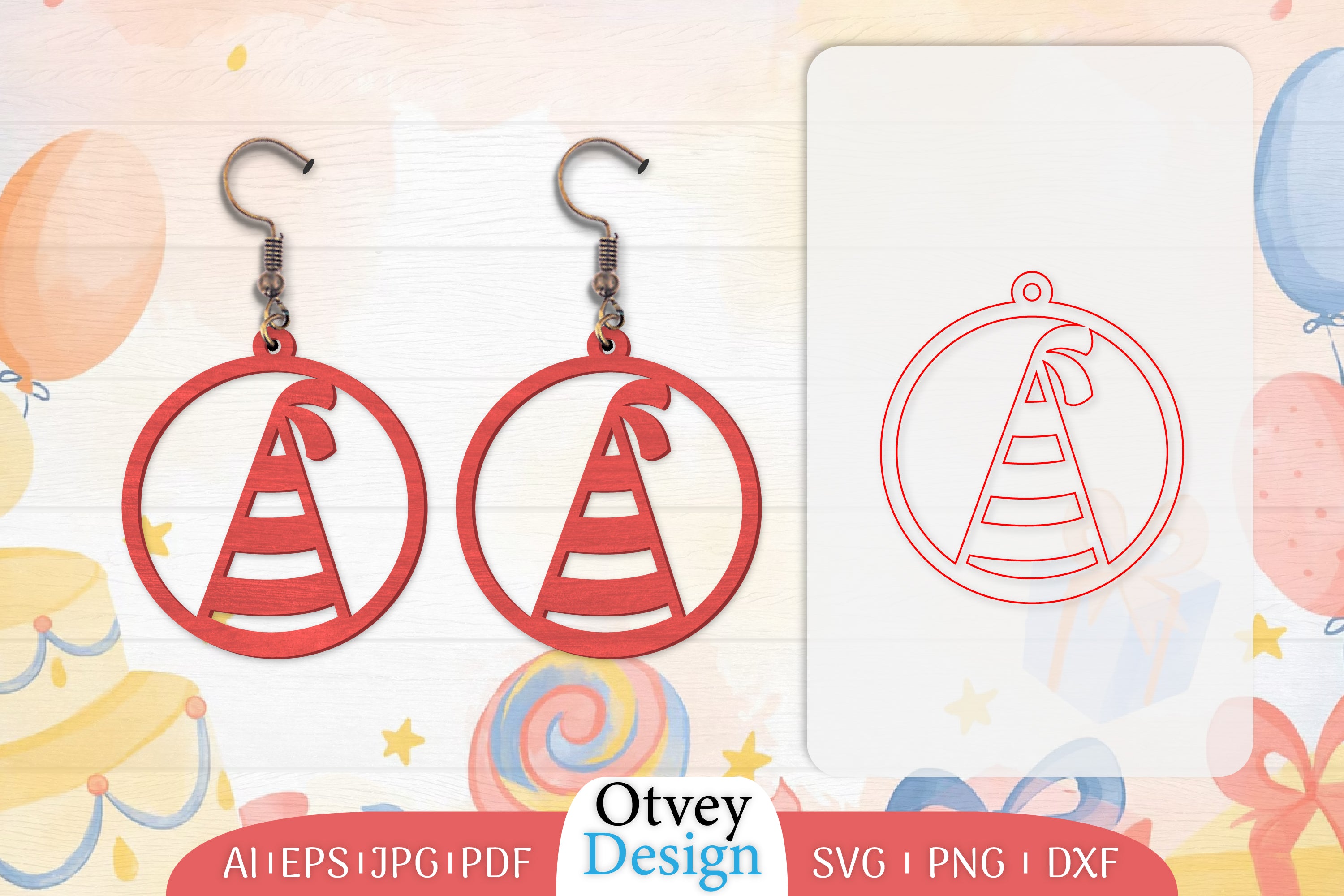 Birthday Earrings Lasercut SVG Bundle 3 - CraftNest - Digital Crafting and Art