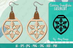 Snowflake Earring Lasercut SVG Bundle 154 - CraftNest - Digital Crafting and Art
