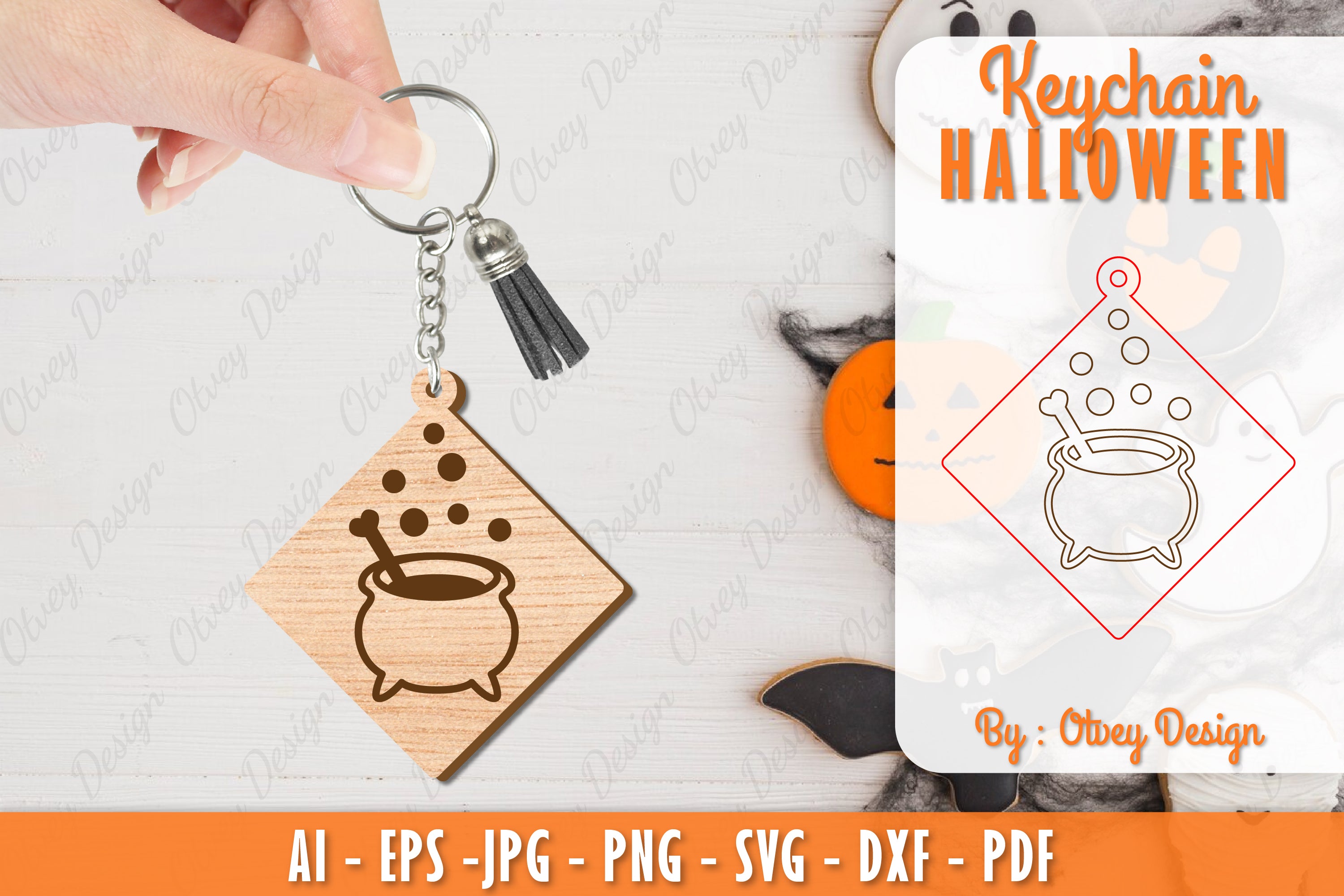 Keychain Halloween Lasercut SVG Bundle 132 - CraftNest - Digital Crafting and Art
