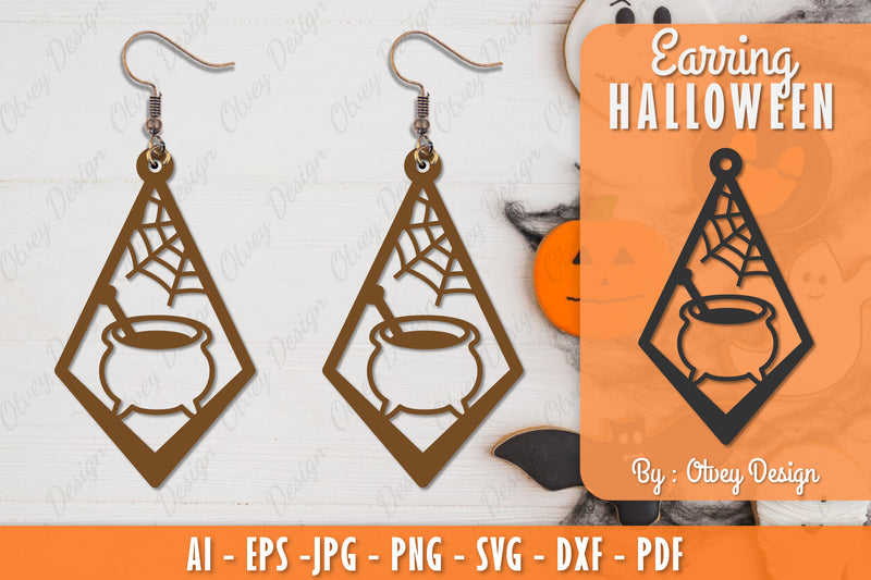 Earring Halloween Lasercut SVG Bundle 139 - CraftNest - Digital Crafting and Art