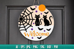 Halloween Round Wall Hanger Decoration SVG Bundle 5 - CraftNest - Digital Crafting and Art