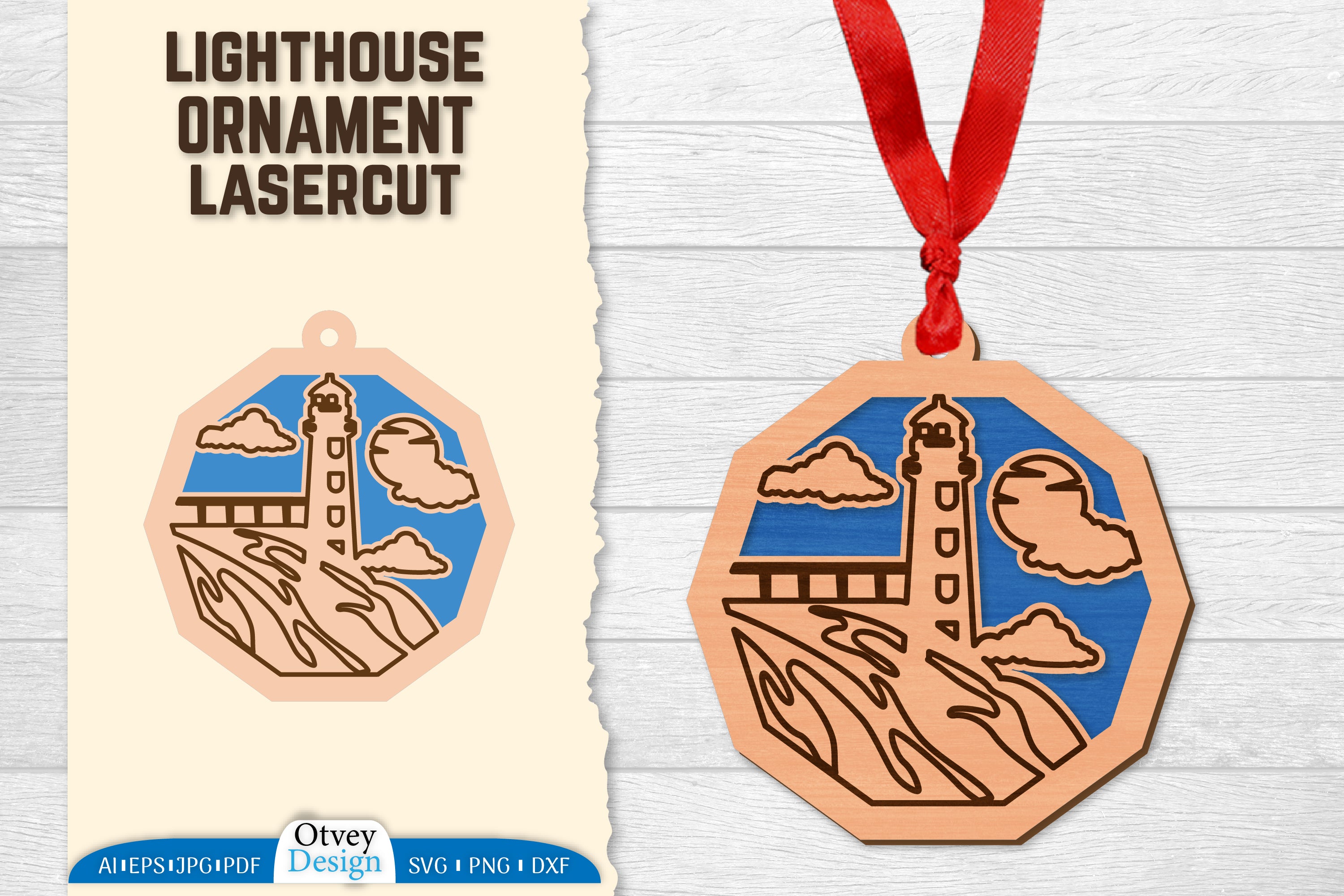 Lighthouse Lasercut Ornament SVG Bundle 68 - CraftNest - Digital Crafting and Art