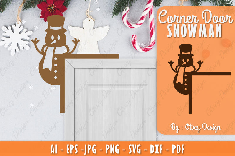 Snowman Door Corner Lasercut SVG Bundle 14 - CraftNest - Digital Crafting and Art