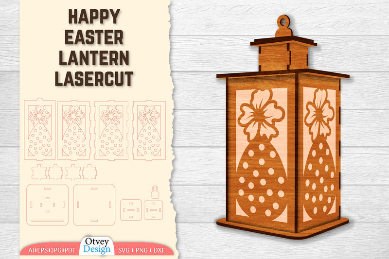 Happy Easter Lantern Lasercut SVG Bundle 6 - CraftNest - Digital Crafting and Art