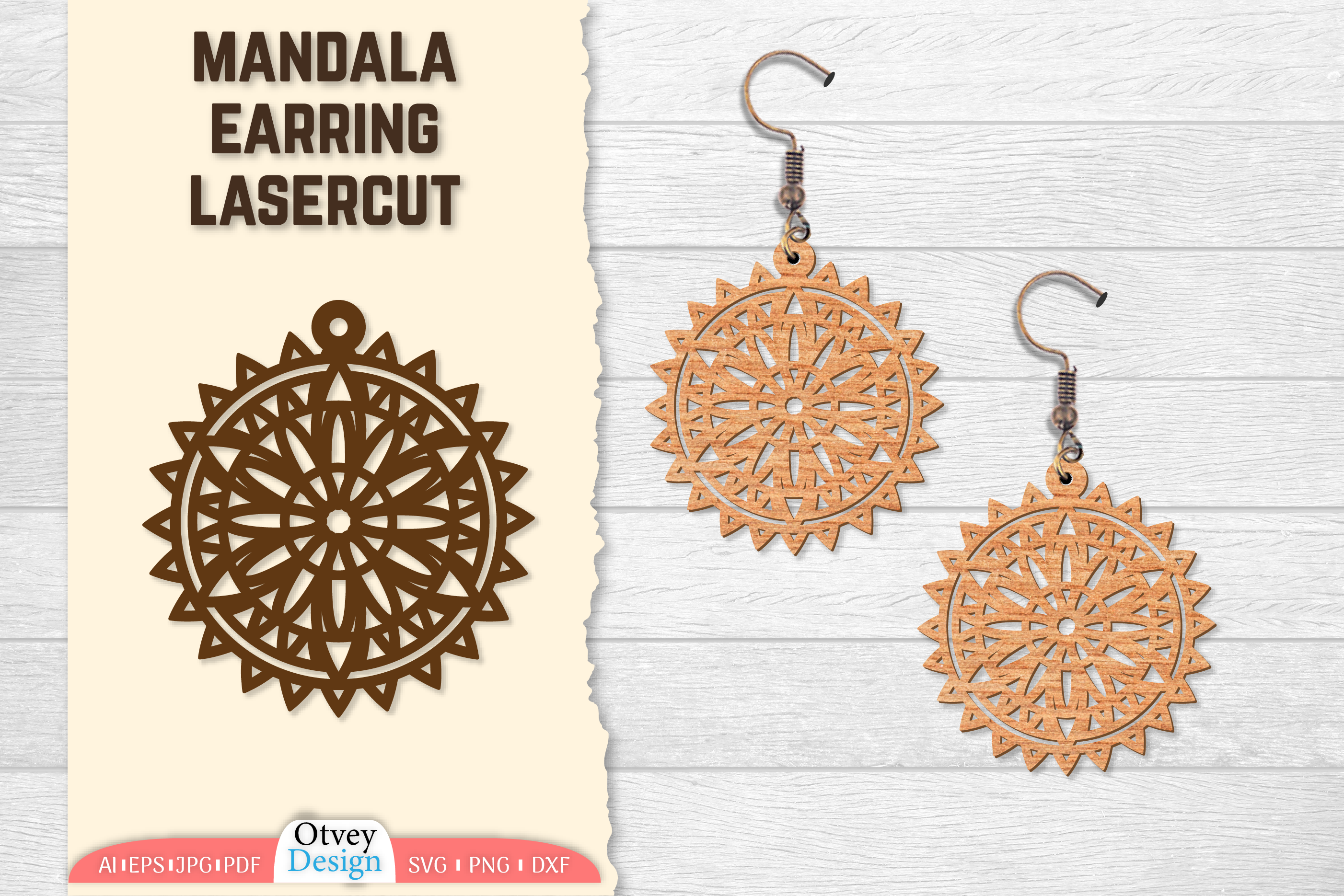 Earring Mandala Lasercut SVG Bundle 3 - CraftNest - Digital Crafting and Art